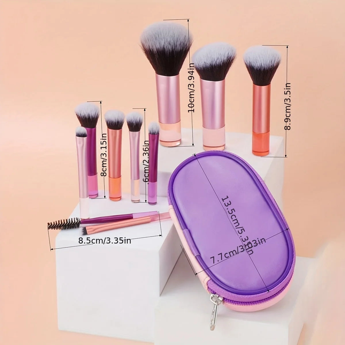 13 Pcs Multicolor Makeup Brush Set